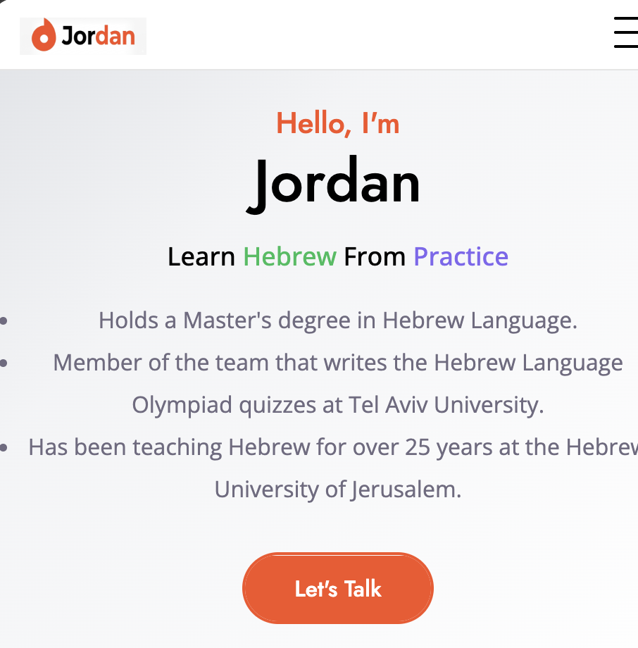 Learn Hebrew With Jordan
